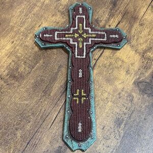 Beaded Cross Wall Decor